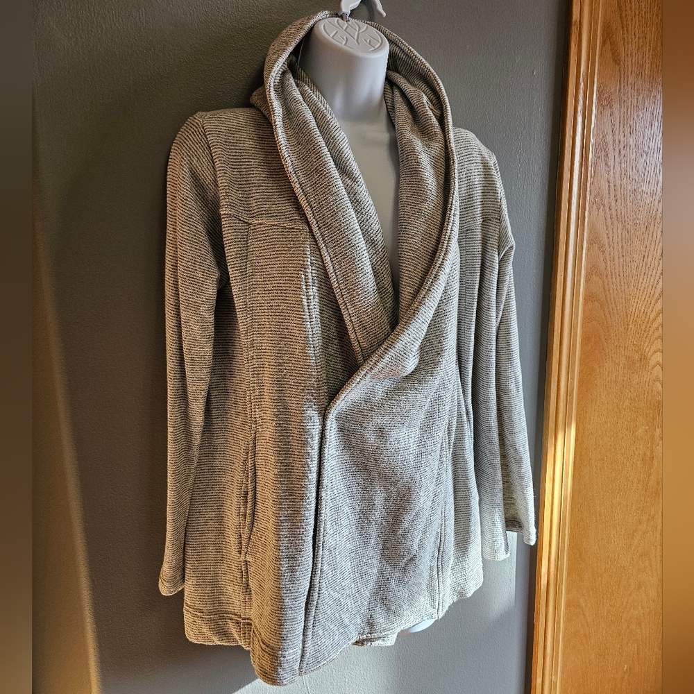Gray Women's Wrap Hooded Sweater